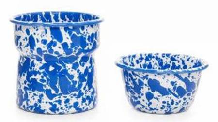 Splatterware Blue Dip Cooler Set-(Dip Bowl &Icer by Crow Canyon Home