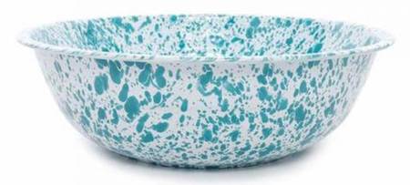 Splatterware Turquoise 14" Basin Bowl