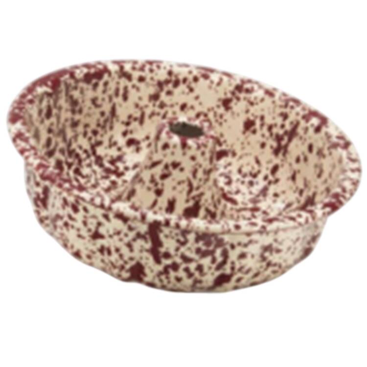 Splatterware Burgundy Bundt Pan by Crow Canyon Home