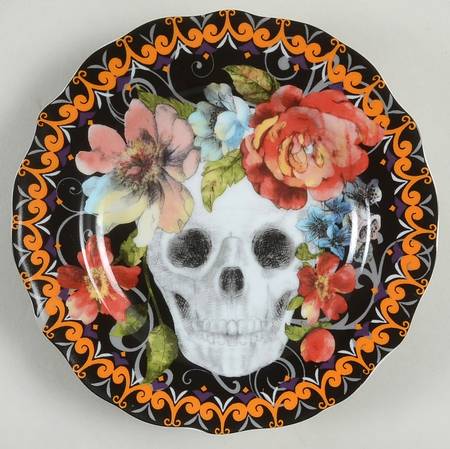 Marbella Skull Multicolor Appetizer Plate
