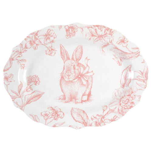 Oakley Pink 14" Oval Serving Platter by 222 Fifth (PTS)
