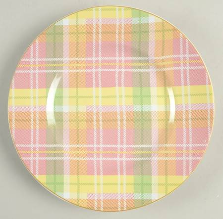 Easter Plaid Salad Plate