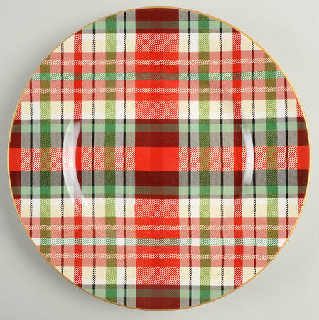 Holiday Small Plaid Salad Plate
