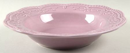 Scallop Lilac Rim Soup Bowl