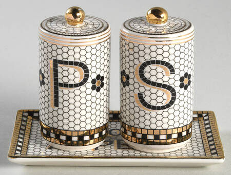 Bistro Tile (3 Pc) Salt & Pepper Tray Set