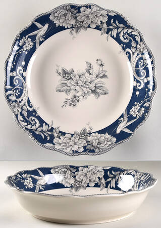 Adelaide Dark Blue 13" Pasta Serving Bowl