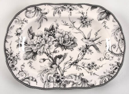 Adelaide Black 14" Oval Serving Platter