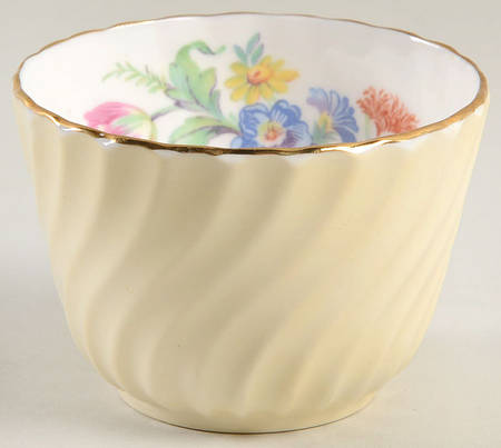 602 Pale Yellow Open Sugar Bowl