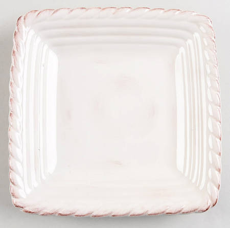 Tuscan Countryside Antique White Square Salad Plate