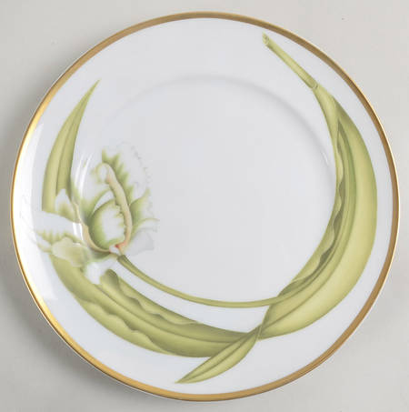 White Tulips Salad Plate
