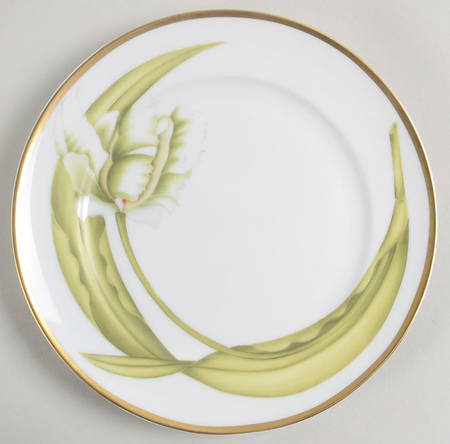 White Tulips Bread & Butter Plate by Anna Weatherley
