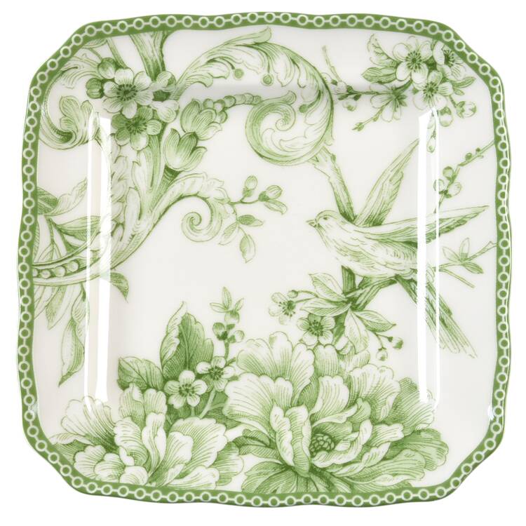 Adelaide Moss Green Square Appetizer Plate