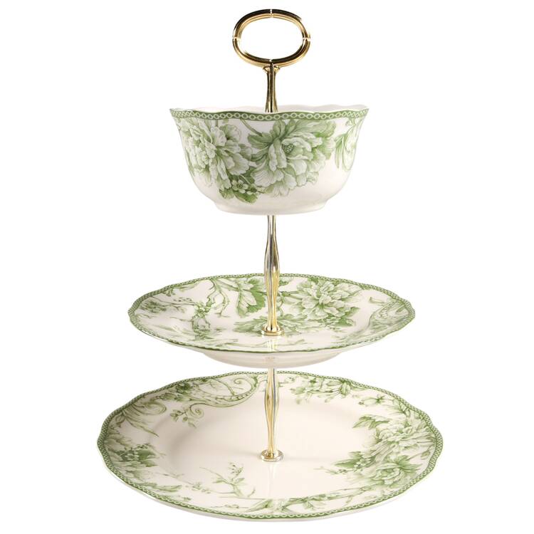 Adelaide Moss Green Tiered Fruit Dip HC