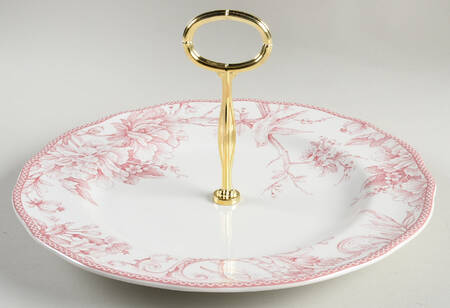 Adelaide Blush Round Serving Plate with Center Handle (Dp) Hc