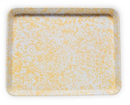 Splatterware Yellow 16'' Rectangular Tray