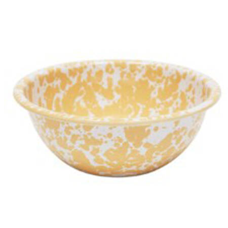 Splatterware Yellow 8" Round Serving Bowl