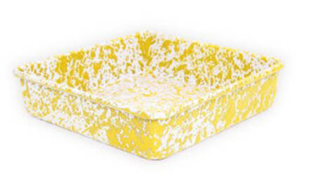 Splatterware Yellow 9" Square Baker