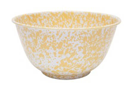 Splatterware Yellow 10" Large Salad Serving Bowl