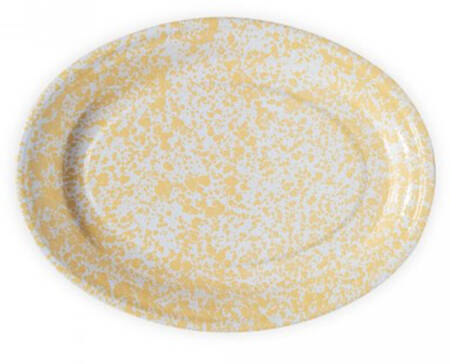 Splatterware Yellow 17" Oval Serving Platter