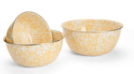 Splatterware Yellow 11" Mixing Bowl