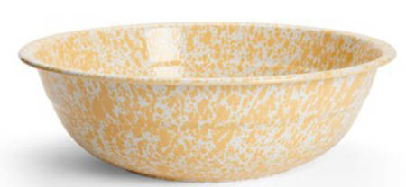 Splatterware Yellow 14" Basin Bowl