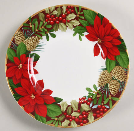 December Blooms Salad Plate