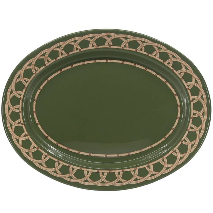 Domino 14" Oval Serving Platter by Crow Canyon Home