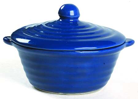 Ring Cobalt Blue Round Covered Baker