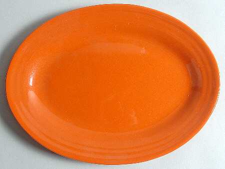 Ring Orange (Older, Circa 1940) 12" Oval Serving Platter