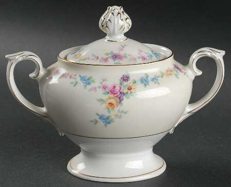 Barbara (Gold Trim) Sugar Bowl & Lid