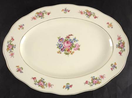 Bohemian Rose 15" Oval Serving Platter by Baronet