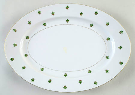 Nanette (Gold Verge) 13" Oval Serving Platter