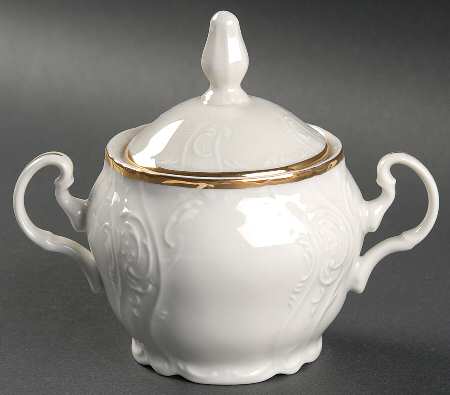 Bernadotte Ivory Sugar Bowl & Lid