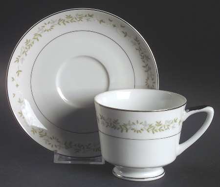 June Bride Footed Cup & Saucer Set