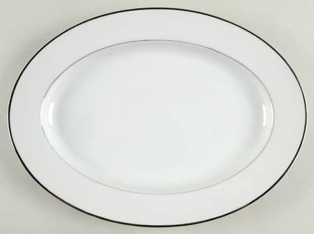 Liana Platinum 12" Oval Serving Platter