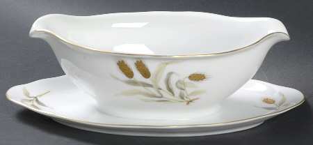 Goldenwheat Gravy Boat with Attached Underplate by Bellaire