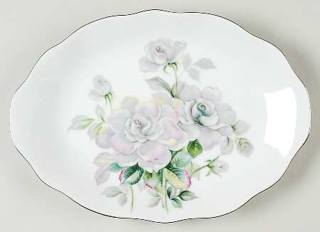 Juliana (Scalloped) 12" Oval Serving Platter