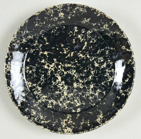 Agate Black and Tan Bread & Butter Plate