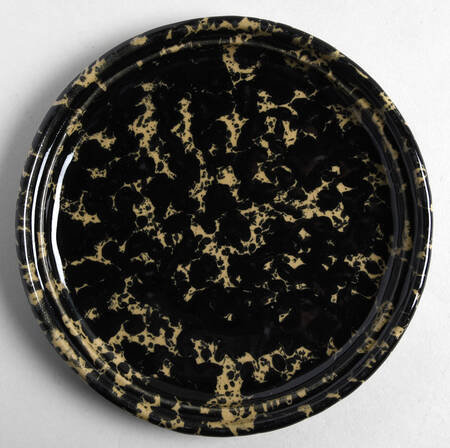 Agate Black and Tan Salad Plate