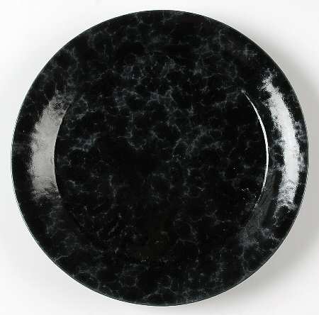 Agate Black and Tan Luncheon/Salad Plate