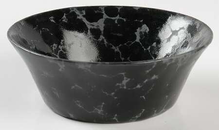 Agate Black and Tan Fruit/Dessert (Sauce) Bowl