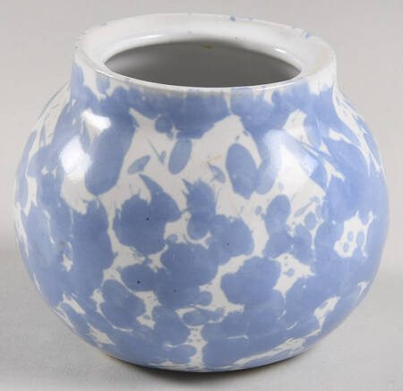Agate Morning Glory Blue Sugar Bowl No Lid