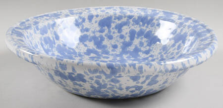 Agate Morning Glory Blue 12" Large Salad Serving Bowl
