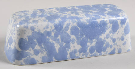 Agate Morning Glory Blue Lid for 1/4 Lb Butter