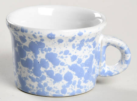 Agate Morning Glory Blue Flat Cup