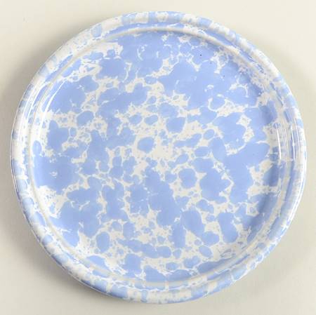 Agate Morning Glory Blue Salad Plate