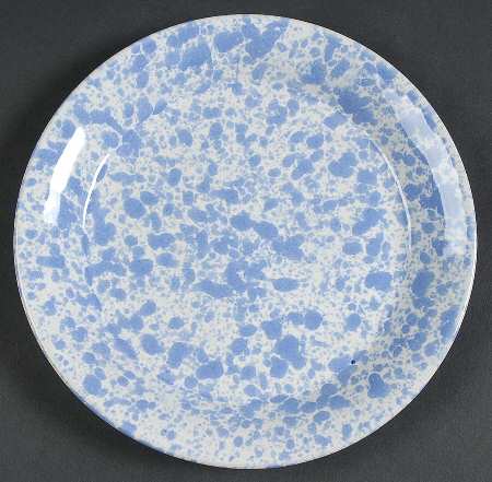 Agate Morning Glory Blue Luncheon Plate