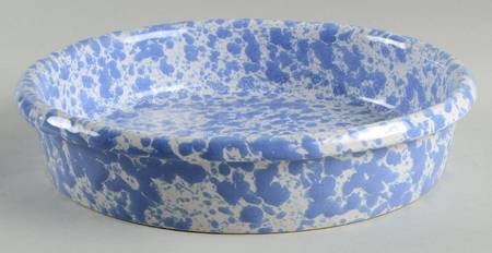 Agate Morning Glory Blue 10" Round Baker