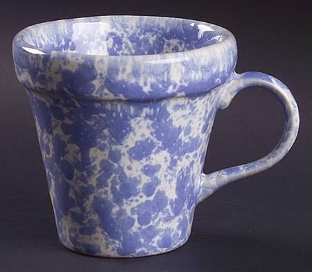Agate Morning Glory Blue Mug Shaped Flower Pot
