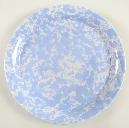 Agate Morning Glory Blue Dinner Plate
